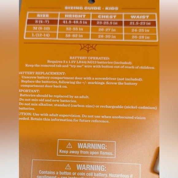 HYDE & EEK kids unisex light up ninja costume dress up Halloween size L NWT - Picture 2 of 7